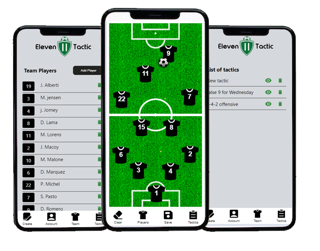 Eleven Tactic interface on smartphones